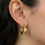 Chunky U Shape Hoops Gold Non Tarnish Waterproof, thumbnail 1 of 10