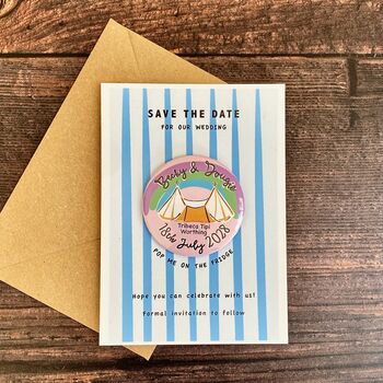 Tipi Save The Date Wedding Magnet, 4 of 5