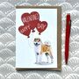 Japanese Akita Valentine's Day Card, thumbnail 1 of 3