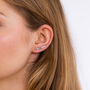 Silver Or Gold Plated Rainbow Climber And Cuff Earrings, thumbnail 4 of 8
