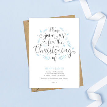 Personalised Floral Christening Invitation, 3 of 5