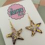 Shimmering Shore Large Starfish Glitter Resin Earrings, thumbnail 8 of 8