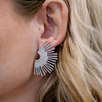 Sunray Earring In Gold/Silver, 4 of 5