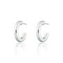 Sterling Silver Chunky Hoop Stud Earrings, thumbnail 2 of 5