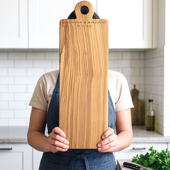 Personalised Large Italian Olive Wood Serving Board, 4 of 11