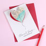 Personalised Map Heart Balloon Valentine's Card, thumbnail 10 of 11
