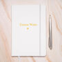 Personalised Yellow Star School Teachers Pu A5 Notebook, thumbnail 4 of 4