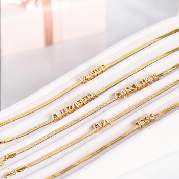 Flat Chain Name Bracelet, 3 of 7