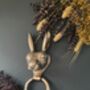 Brass Hare Door Knocker Nickel Finish, thumbnail 5 of 8