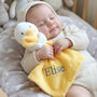 Personalised Yellow Duck Baby Comforter, thumbnail 1 of 7