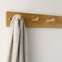 Solid Oak Shaker Style Peg Kitchen Rail Or Coat Rack, thumbnail 7 of 9
