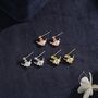 Dangling Highland Cow Drop Stud Earrings, thumbnail 3 of 12