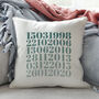 Personalised Memorable Dates Typographic Cushion, thumbnail 3 of 6