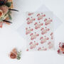 Printed Vellum Pink Flower Paper, thumbnail 4 of 8