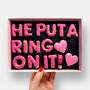 He Put A Ring On It! Letterbox Message Cookies Hot Pink, thumbnail 1 of 7