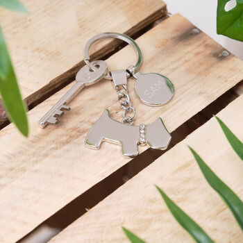 Personalised Dog Keyring With Charm, 2 of 5