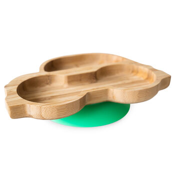 Bamboo Car Plate With Suction Base Green, 4 of 4