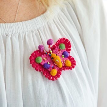 Felt Butterfly Brooch, 5 of 11