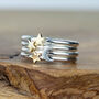 Sterling Silver Frosted Moon Stacker Ring, thumbnail 3 of 6