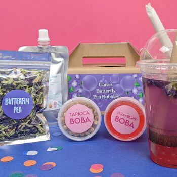 Personalised Butterfly Pea Bubble Tea Kit, 3 of 8
