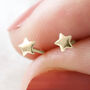 Mini 9ct Gold Star Stud Earrings, thumbnail 1 of 7