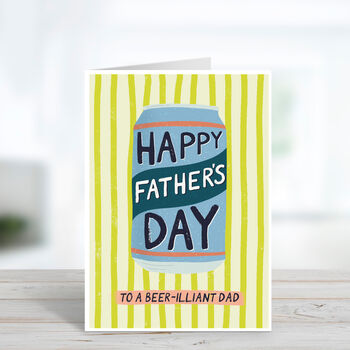Funny Beer Pun Dad Father's Day Card, 2 of 4