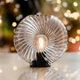 Cordless Grey Swirl Glass Table Lamps, thumbnail 3 of 4