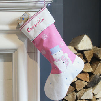 Personalised Snowman Christmas Stockings, 2 of 7