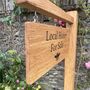 Engraved Hanging Oak Sign Post, thumbnail 12 of 12