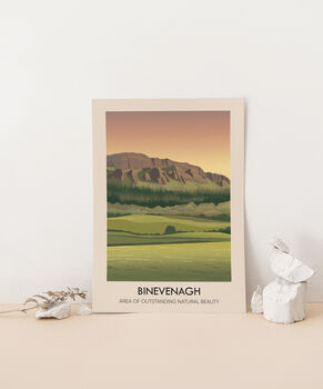 Binevenagh Aonb Travel Poster Art Print, 2 of 8