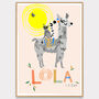 Llama Personalised Name Print, thumbnail 1 of 4