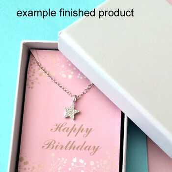 Personalised Thank You Teacher Sterling Silver Initial Star Necklace, 10 of 11