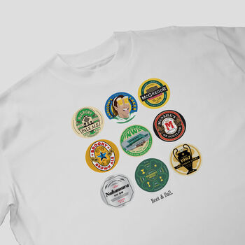 Celtic Football Beer Mats Oversized T Shirt, 3 of 10