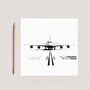 Airbus A380 Hand Drawn Aviation Card, thumbnail 1 of 6