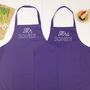 Mr And Mrs Personalised Apron Set Retro Style, thumbnail 7 of 10