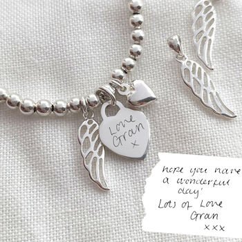 Sterling Silver Handwriting Memorial Bracelet, 3 of 10