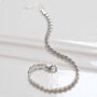 Sterling Silver Love Chain Bracelet, thumbnail 3 of 6