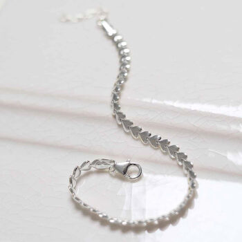 Sterling Silver Love Chain Bracelet, 3 of 6