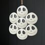 Seven Skeleton Faces Hanging Halloween Decoration, thumbnail 2 of 3