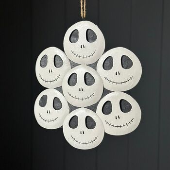 Seven Skeleton Faces Hanging Halloween Decoration, 2 of 3