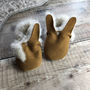 Personalised First Easter Bunny Sheepskin Baby Booties, thumbnail 3 of 6