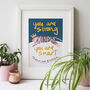 You Are Strong Tiger Typography Print, thumbnail 5 of 6