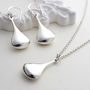 Sterling Silver Pear Drop Necklace, thumbnail 3 of 6
