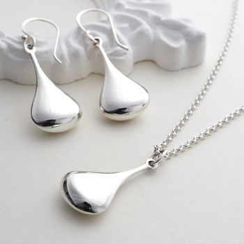 Sterling Silver Pear Drop Necklace, 3 of 6