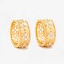 Kinmokusei 18 K Gold Plated Bead Floral Earrings, thumbnail 1 of 5