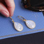 Moonstone Earrings With Blue Topaz, thumbnail 1 of 8