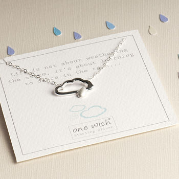 Rain Cloud Sterling Silver Necklace, 2 of 10