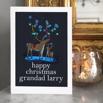 Personalised Reindeer Christmas Card, 3 of 3