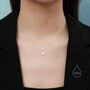 Sterling Silver Water Lily Lotus Flower Blossom Stud Earrings And Necklace, thumbnail 6 of 12
