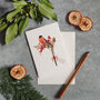 Christmas Bird Watercolour Card, thumbnail 1 of 2